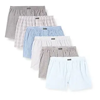 Lower East Herren Boxershorts 6er Pack aus 100% Baumwolle - Unterwäsche für Männer im Mustermix