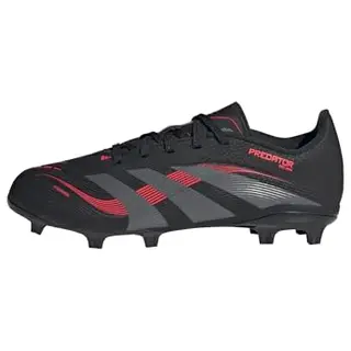adidas Kinder Predator League Fußballschuhe für Kinder, Unisex, Größe 35 1/2 EU, schwarz/ Grau/ Rot