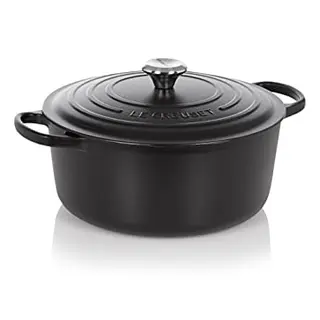 Le Creuset Signature Gusseisen-Bräter, Ø 26 cm, rund, für alle Herdarten, schwarz