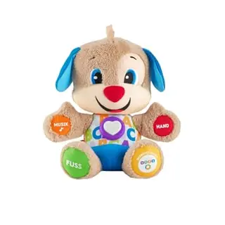 Fisher-Price Lernspaß-Hündchen – Interaktives Kuscheltier für Babys ab 6 Monaten