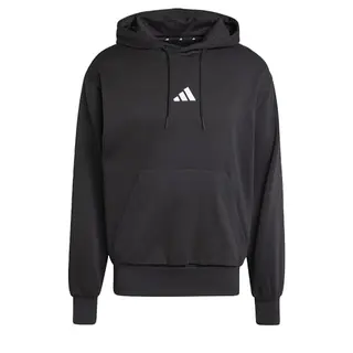 adidas Herren Essentials Feelcozy Fleece Hoodie Sweatshirt, Black/White, L