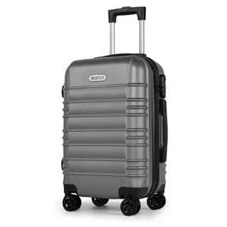 MoFut 20 Zoll Handgepäck Koffer mit 4 Rollen und Zahlenschloss (Dunkelgrau, 41L)