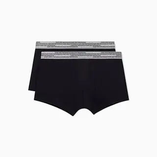 Emporio Armani Herren 2-Pack Trunk Badehose, Schwarz, Größe L