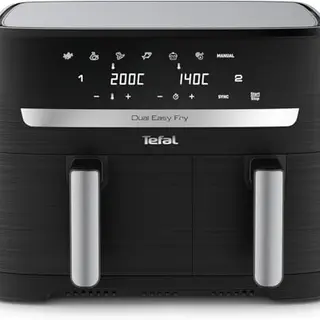 Tefal Dual Easy Fry Heißluftfritteuse 8,3 L mit 2 Kammern
