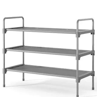 Kitsure Schuhregal, platzsparend, 3-stöckig, 70 cm breit, stabil, fürs Eingangsbereich, grau