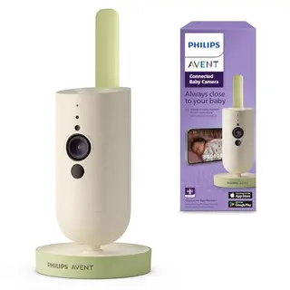 Philips Avent Babykamera mit App, Audio, 2-fach Zoom, Nachtsicht und Gegensprechfunktion (Modell SCD643/26)
