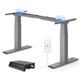 FLEXISPOT Höhenverstellbarer Schreibtisch Tischgestell, Doppelmotor & 3-stufig