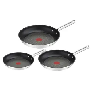 Tefal Duetto 3er Pfannenset 20, 24 & 28 cm mit Thermo-Signal, induktionsgeeignet, für alle Herdarten