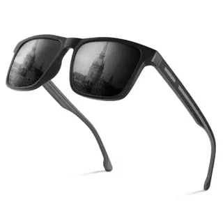Wrimen Sonnenbrille Herren, Polarisiert, Rechteckig für Sport & Angeln
