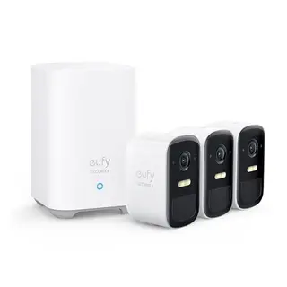 eufyCam 2C Überwachungskamera, HD 1080p, IP67 wetterfest, 180 Tage Akku, Nachtsicht, kompatibel mit HomeKit & Solar Panel