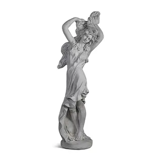 Weibliche Statue der Hera, Steinfigur, 153 cm, frostsicher, grau, für Außenbereich