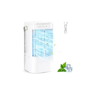 Mobile Klimaanlage mit 120° Oszillation, USB 4-in-1, 2/4H Timer, 3 Geschwindigkeiten & Nebelmodi, 7 Farboptionen, für Zuhause & Büro