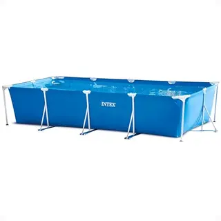 Intex rechteckiger Rahmenpool, Aufstellpool, 450 x 220 x 84 cm