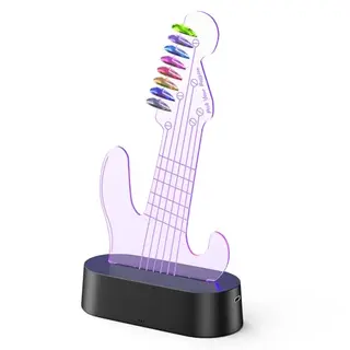 MoKo LED Gitarren-Pick-Halter mit 7 Farben, USB betrieben - Perfektes Geschenk für Gitarristen