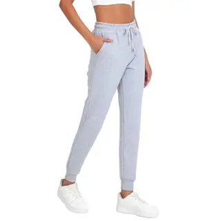 COMEOR Damen Jogginghose Baumwolle, Sporthose, Freizeit Sweatpants, Warm, Regular Fit, Grau, XS