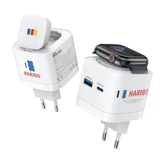 HARIBO 65W USB-C Ladegerät mit Apple Watch Wireless Charger