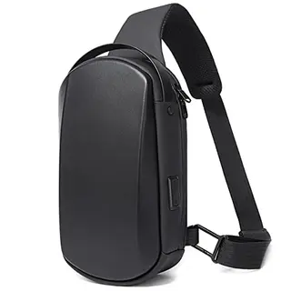 Arrivly Umhängetasche Damen & Herren Crossbody Bag - Schulter- & Brusttasche, Reise- & Outdoor-Daypack, Schwarz