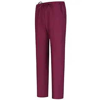 MISEMIYA - Unisex Arbeitshosen mit elastischer Taille für Klinik und Gastgewerbe - BZ-6802 - X-Small, Granat 68