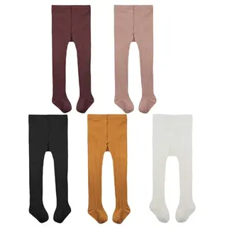 Century Star Baby Strumpfhose aus Baumwolle für Jungen und Mädchen, Schwarz, Weiß, Gelb, Rosa, Tiefviolett, 2-3 Jahre