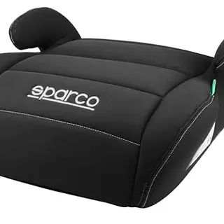 Sparco Kinderautositz Booster Schwarz i-Size, zugelassen ECE R129/03, 125-150 cm, mit 3 cm abwaschbarem Bezug