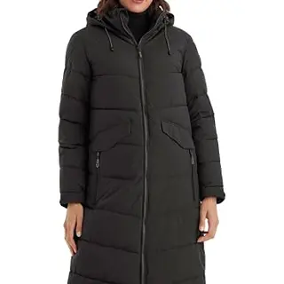 Killtec Damen Wintermantel in Daunenoptik mit Kapuze, Schwarz, Größe 44
