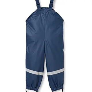 Playshoes Unisex Matschhose - Wind- und wasserdichte Regenlatzhose für Kinder in Marine, Größe 98
