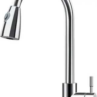 SEISSO Wasserhahn Küche mit Brause, ausziehbar, 2 Strahlarten, 360° Drehfunktion, Edelstahl