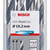Bosch Professional HSS Spiralbohrer Set 10 Stück für Metall, 4,9 x 52 x 86 mm