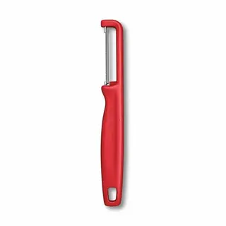 Victorinox Schäler Iota – Gemüseschaaler, Obstschäler, scharf, rot, Swiss Made