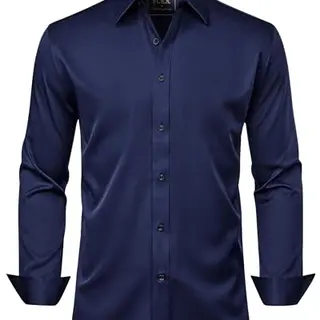 J.VER Bügelfreies Herren Hemd - Dunkelblau, Regular Fit, 3XL