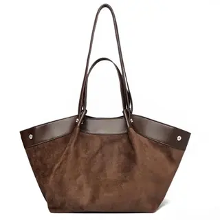 unisoul Handtasche Damen Mittelgroß, Wildleder Tote Bag für Schule, Arbeit und Reisen