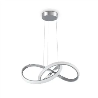 Paco Home Pendelleuchte für Esszimmer & Wohnzimmer, modern, chrom-weiß, LED, stylisch, Hängelampe