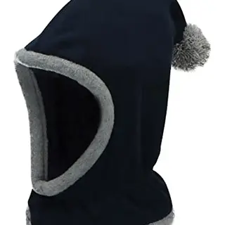Sterntaler Unisex Baby Schalmütze mit Bommel, Marine, 45