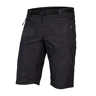 Endura Herren Hummvee Fahrradshorts mit Innenhose, bequem, für Stadt und Trails, Cargotaschen, Clickfast, Schwarz, Größe M
