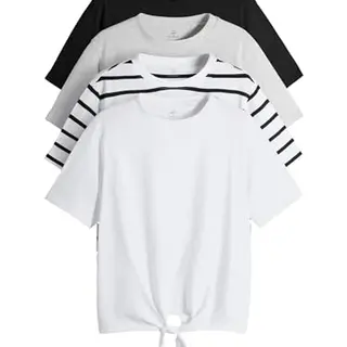 THE SET Damen T-Shirts, 4er-Pack