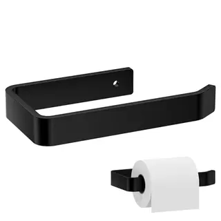 Selbstklebender Toilettenpapierhalter - Schwarz, Wandmontage für Bad und Küche