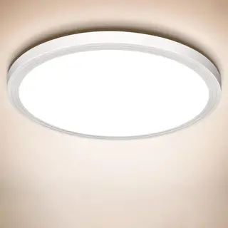 Moderne LED Deckenlampe 18W - Flach IP44 für Bad, Flur, Schlafzimmer und Küche, 22,3 cm