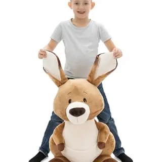 NICI Känguru Kelly 70cm - braun - Kuscheltier aus Plüsch, ideales Geschenk für Kinder und Erwachsene