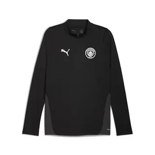 PUMA Manchester City FC Herren Trainings-Top, 1/4 Zip, Langarm, XL, Schwarz