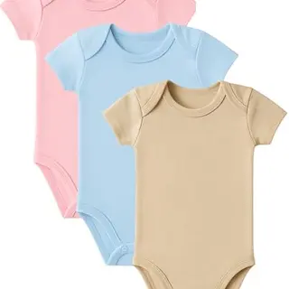 spielfratz Baby Body Kurzarm – Wickelbody aus 100% Baumwolle – Blau – Größen 62-74