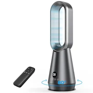 AIYATO Leiser Turmventilator - 22 Zoll, 8 Stufen, 80° Oszillation, LED Display, Fernbedienung für Schlafzimmer und Büro