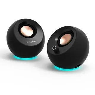 CREATIVE Pebble Pro Schwarz PC-Lautsprecher mit Bluetooth 5.3, RGB-Beleuchtung, USB-Audio und Headset-Anschluss
