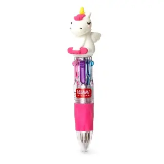 Legami Mini-Kugelschreiber Magic Rainbow - 4 Farben, ergonomischer Silikongriff