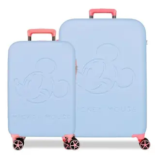 Disney Joumma Bags Kinderkabinenkoffer, Hartplastik, blauer Handgepäckkoffer, 28,4 l, mit 4 Doppelrädern