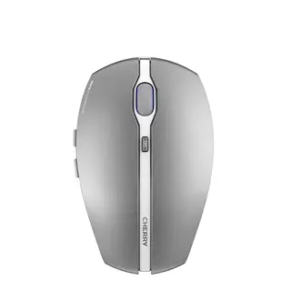 CHERRY GENTIX BT Kabellose Bluetooth-Maus für bis zu 3 Geräte, Umschaltbare DPI, Frosted Silver