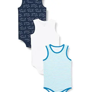 Care Body Baby Ärmellos 3er Pack Blau, Größe 62