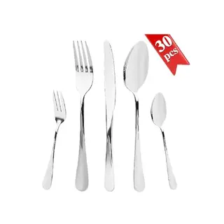 30-teiliges Besteck Set für 6 Personen - Edelstahl, spülmaschinenfest und spiegelpoliert