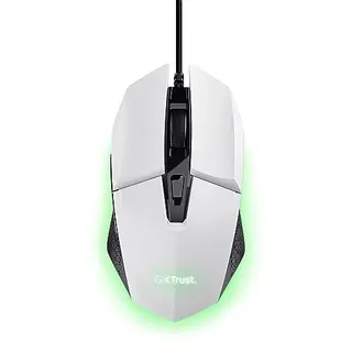 GXTrust Vylax Gaming Maus mit 6 Tasten, LED, 200-6400 DPI, USB, für PC/Laptop, Weiß