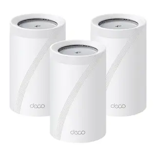 TP-Link Deco BE65 Pro Wi-Fi 7 Mesh Router-Set (3er-Pack) mit 5G-Ports, USB 3.0 und WPA3 für große Haushalte