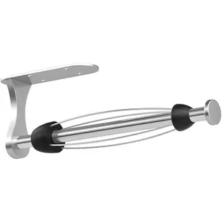 Selbstklebender Küchenrollenhalter, einhand, silber, für Küche & Bad, ohne Bohren, platzsparend, Organisation